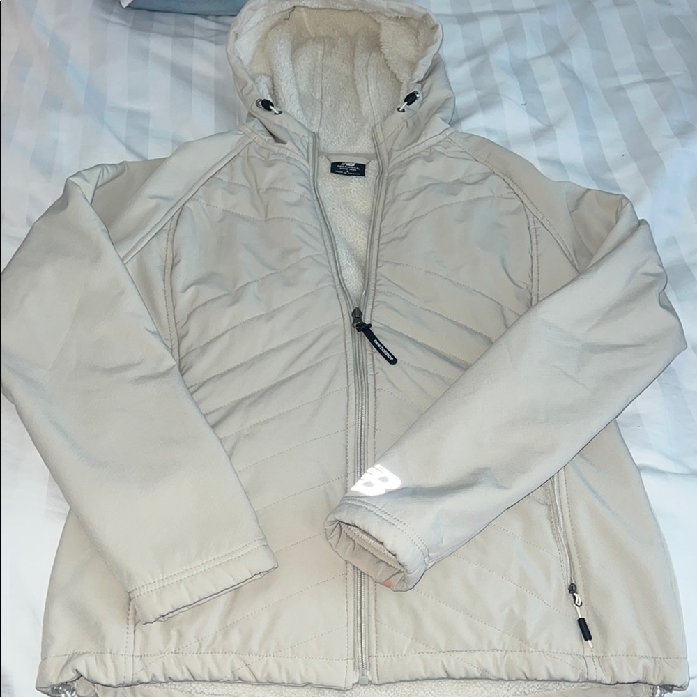 Beige Hooded Jacket
